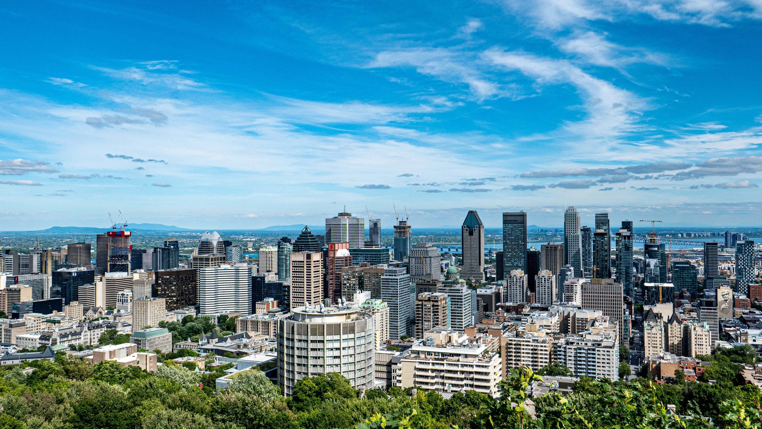 Montreal skyline seen from Mount Royal